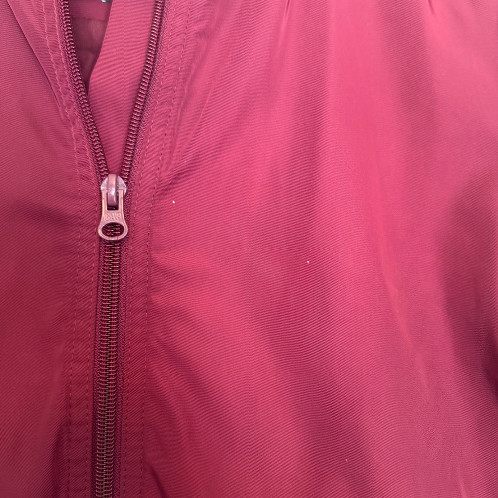 Gap Kids Burgundy Navy Blue Colorblock Zip Up Varsity Bomber Jacket Size S Small - Picture 2 of 7